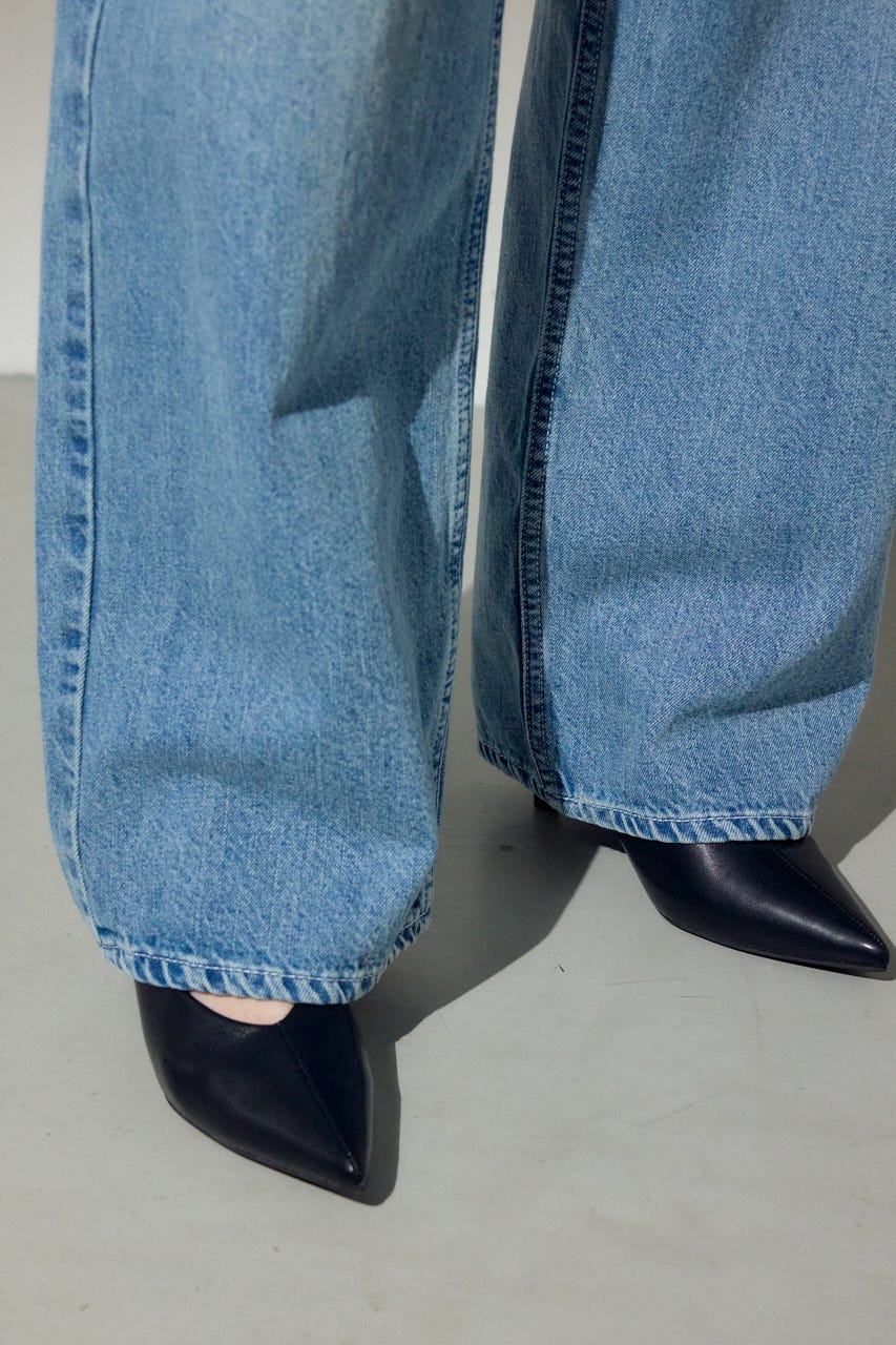 ソフトインソールポインテッドパンプス BLK M