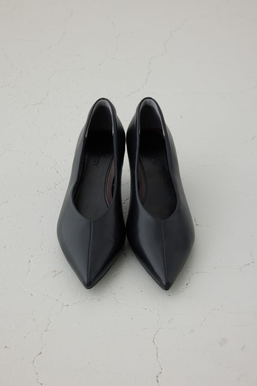 ソフトインソールポインテッドパンプス BLK M