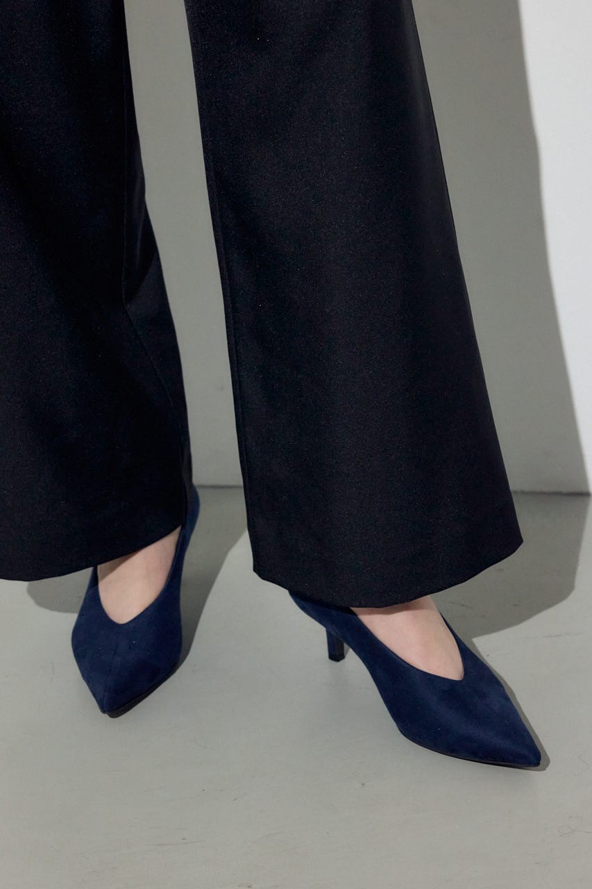 ソフトインソールポインテッドパンプス NVY L
