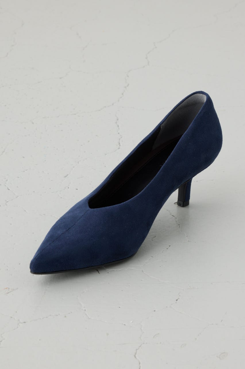 ソフトインソールポインテッドパンプス NVY L