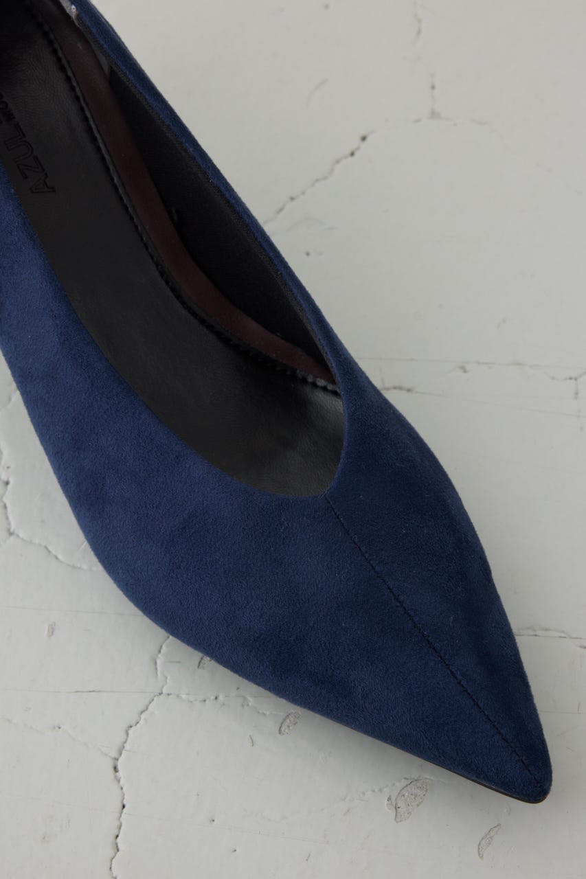 ソフトインソールポインテッドパンプス NVY L