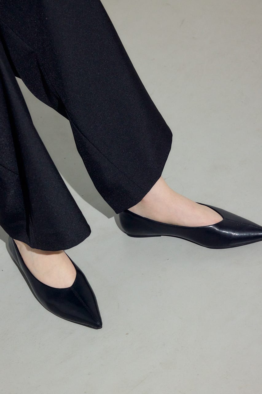 ソフトインソールローヒールパンプス BLK S