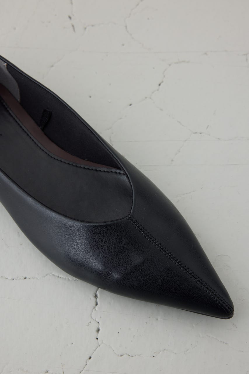 ソフトインソールローヒールパンプス BLK S