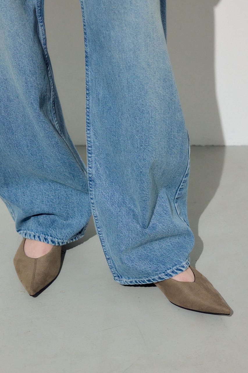 ソフトインソールローヒールパンプス GREIGE M