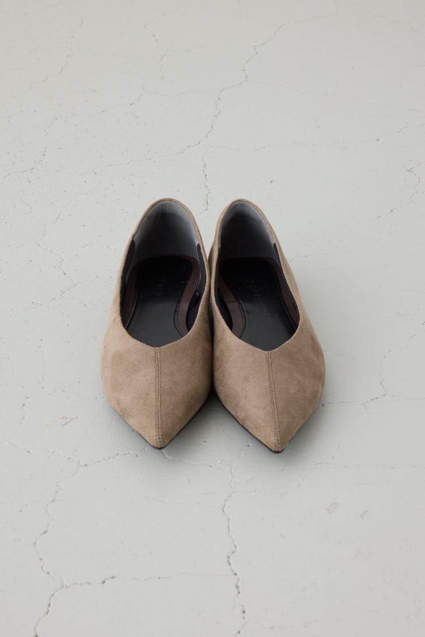 ソフトインソールローヒールパンプス GREIGE M