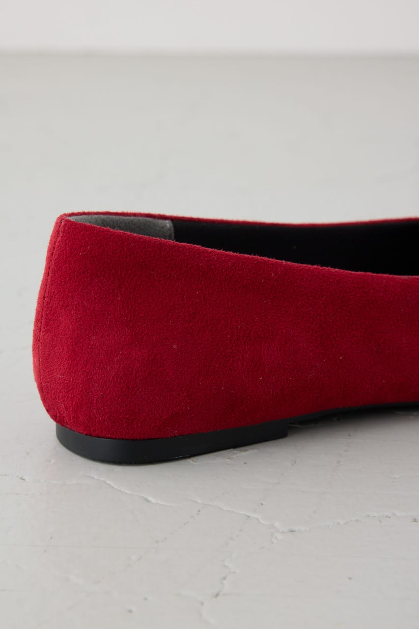 ソフトインソールローヒールパンプス RED S