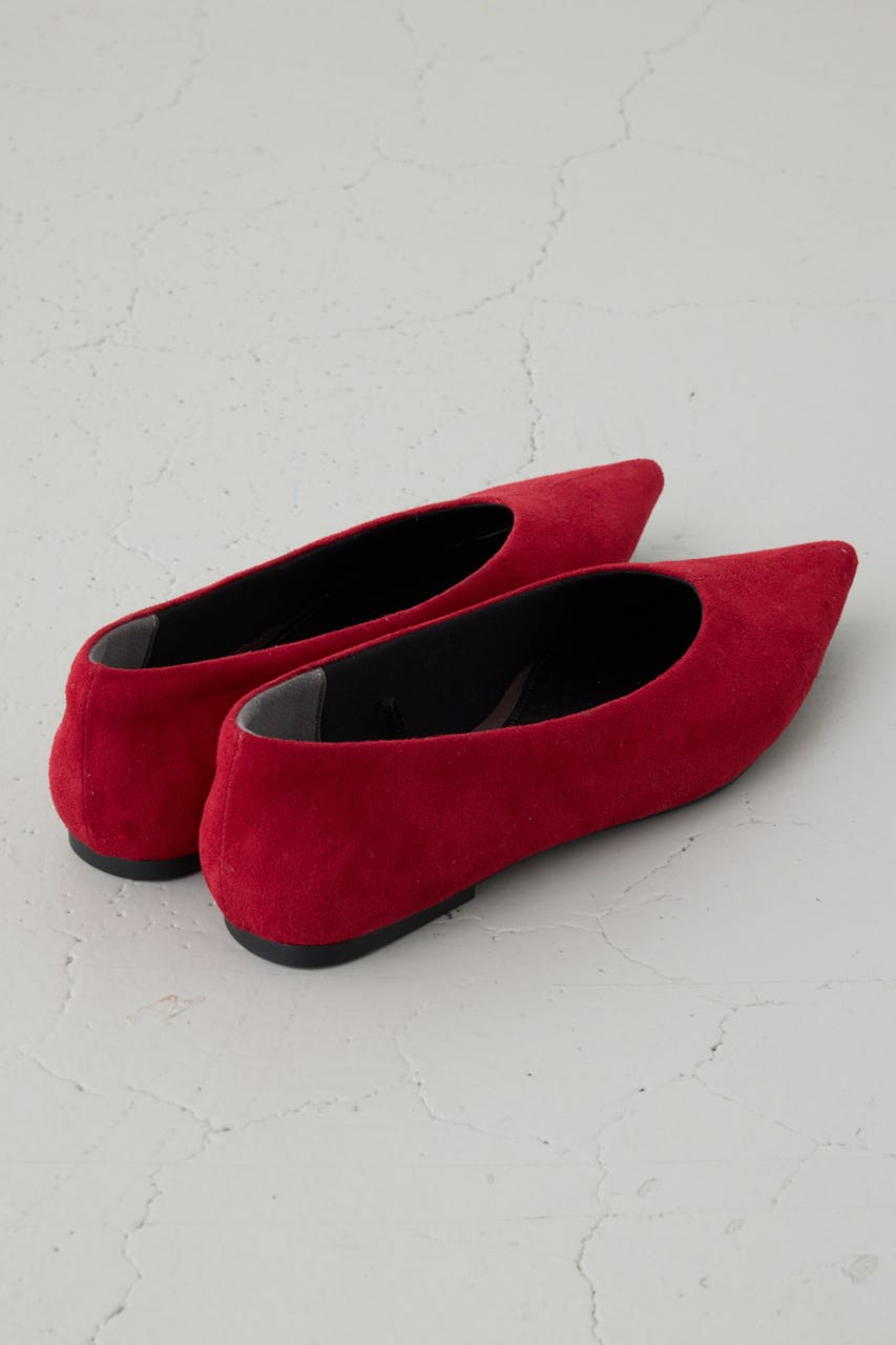 ソフトインソールローヒールパンプス RED S