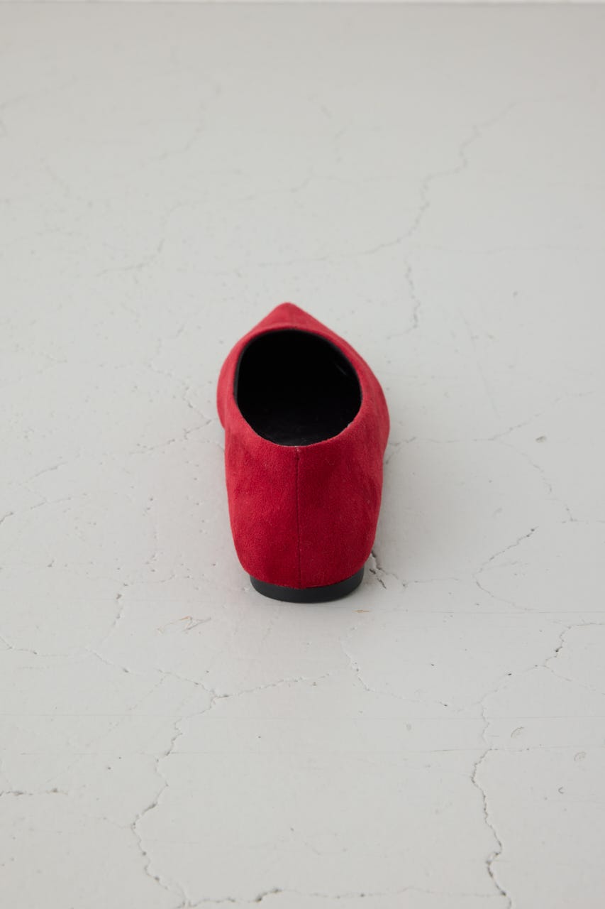 ソフトインソールローヒールパンプス RED S