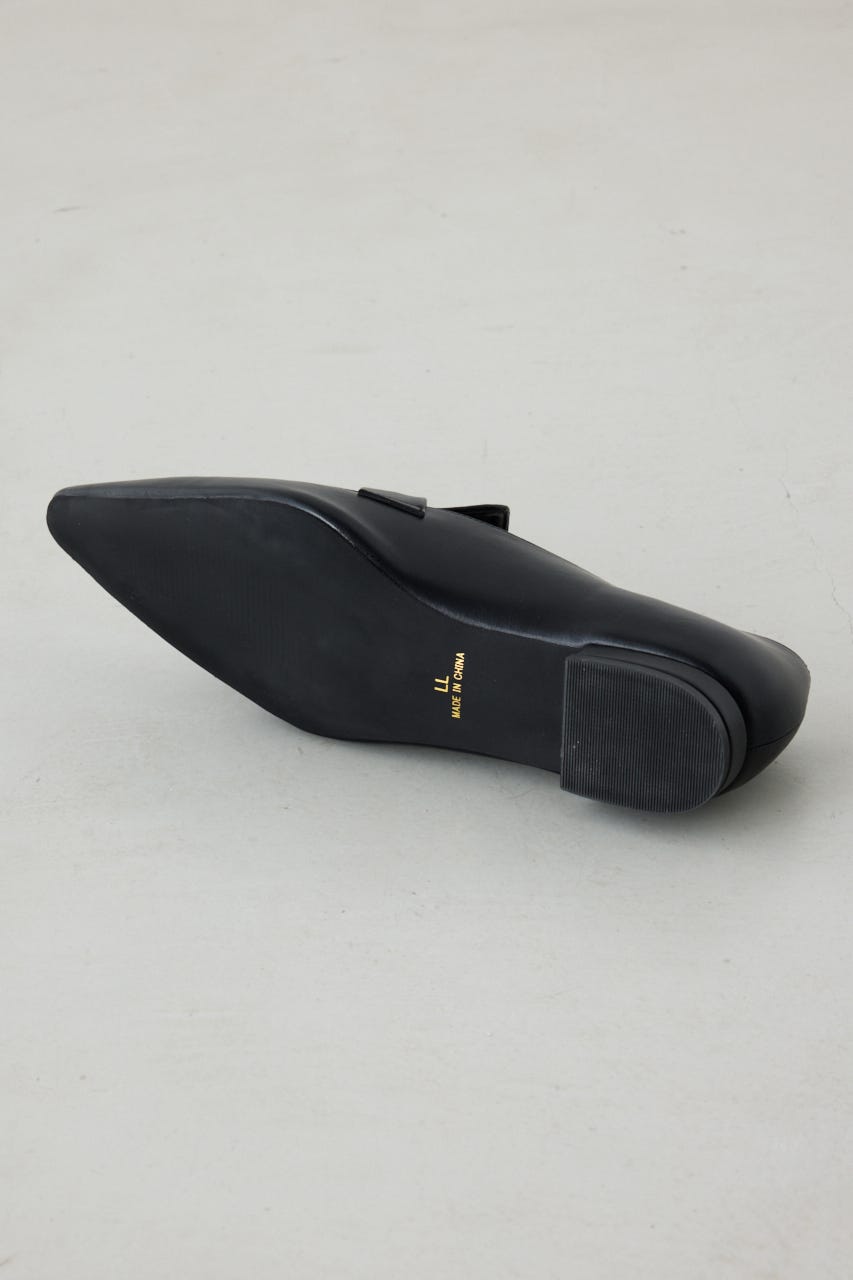 ポインテッドトゥローファー BLK S