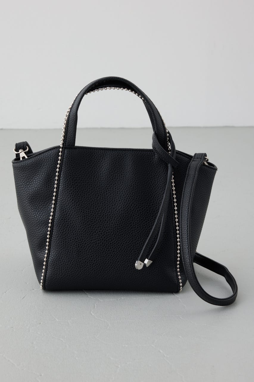 ボールチェーンミニトートバッグ BLK FREE
