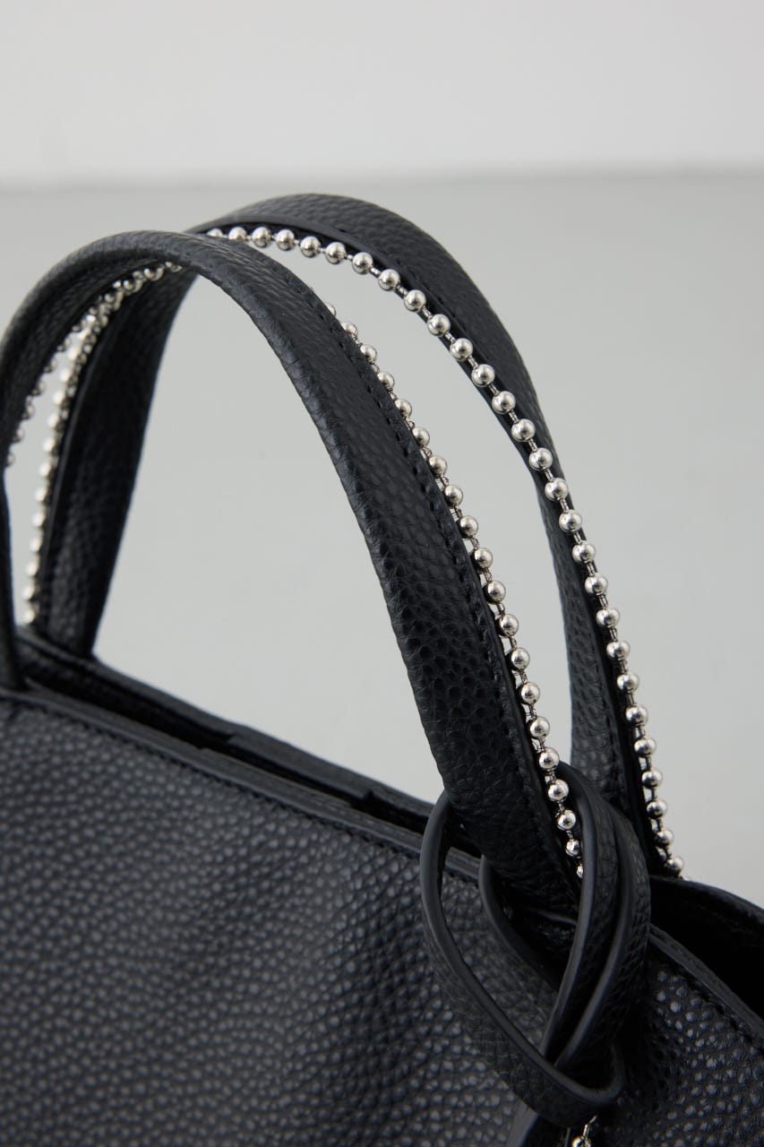 ボールチェーンミニトートバッグ BLK FREE