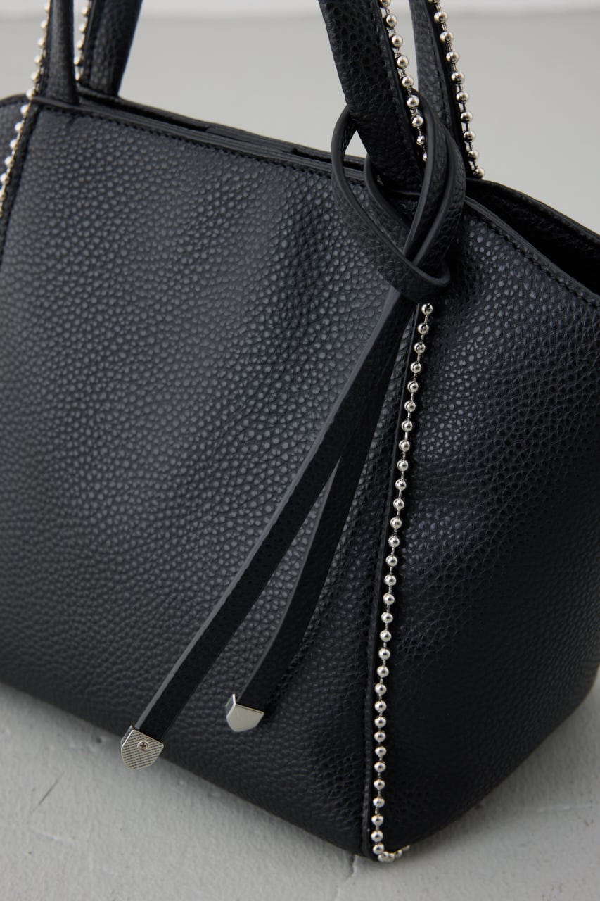 ボールチェーンミニトートバッグ BLK FREE