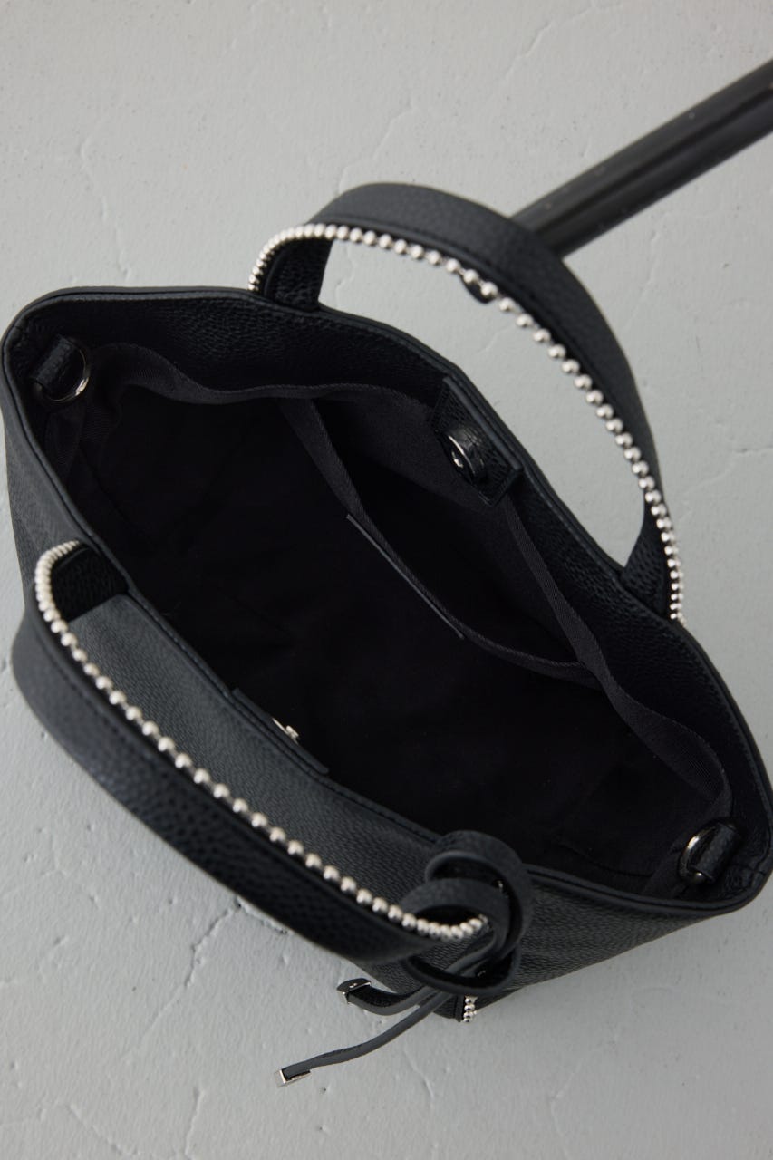 ボールチェーンミニトートバッグ BLK FREE