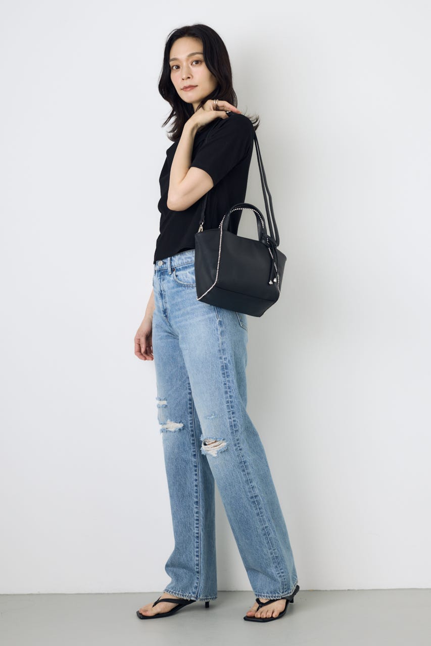 ボールチェーンミニトートバッグ BLK FREE