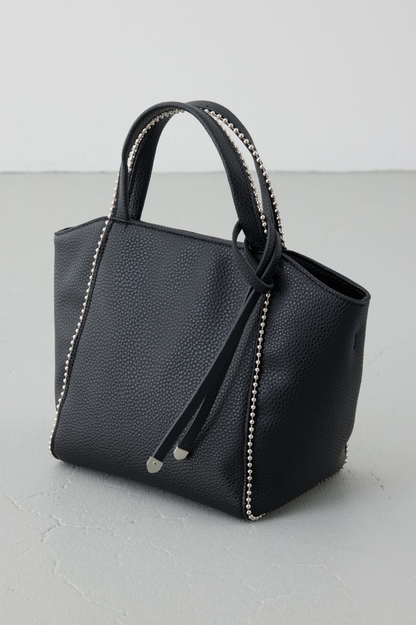 ボールチェーンミニトートバッグ BLK FREE