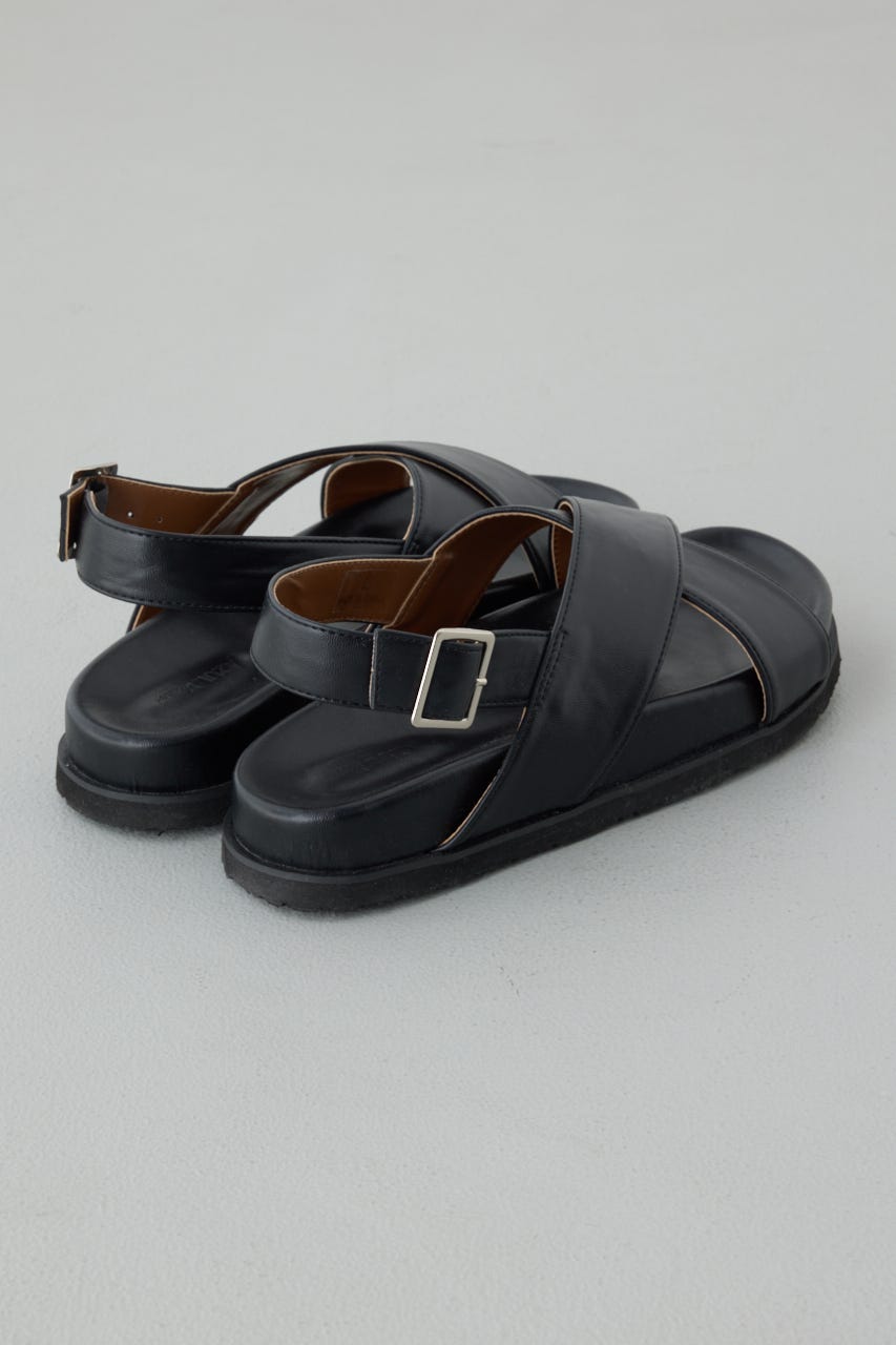 クロスベルトバックバンドサンダル BLK S