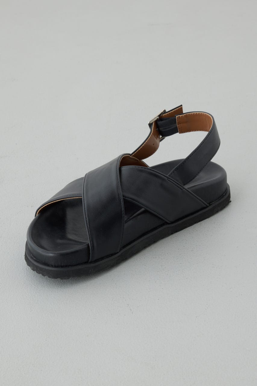クロスベルトバックバンドサンダル BLK S