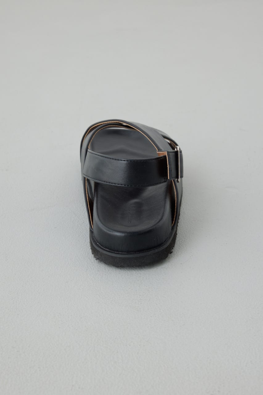 クロスベルトバックバンドサンダル BLK S