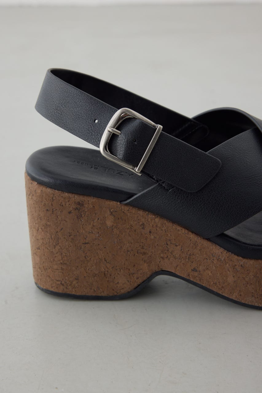 ウェッジソールサンダル BLK M