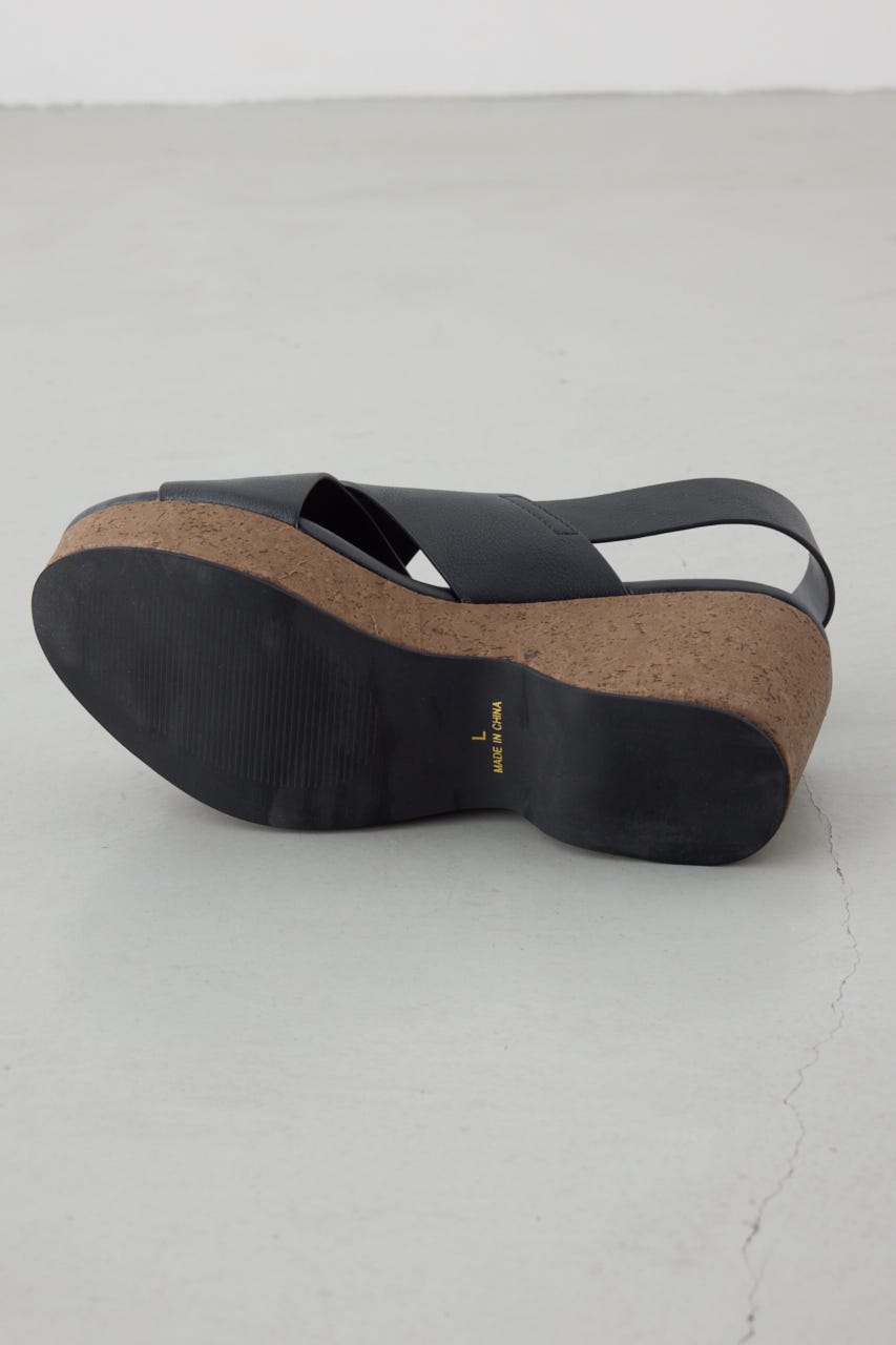 ウェッジソールサンダル BLK M