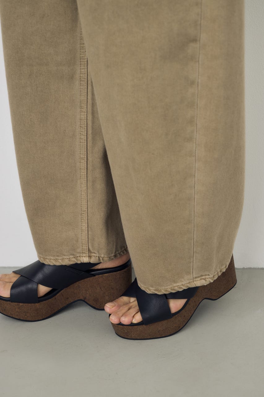 ウェッジソールサンダル BLK M