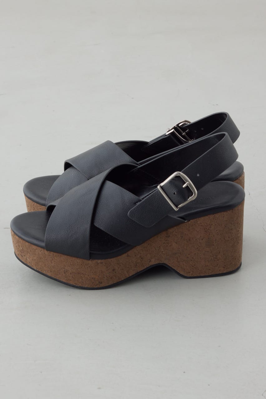 ウェッジソールサンダル BLK M