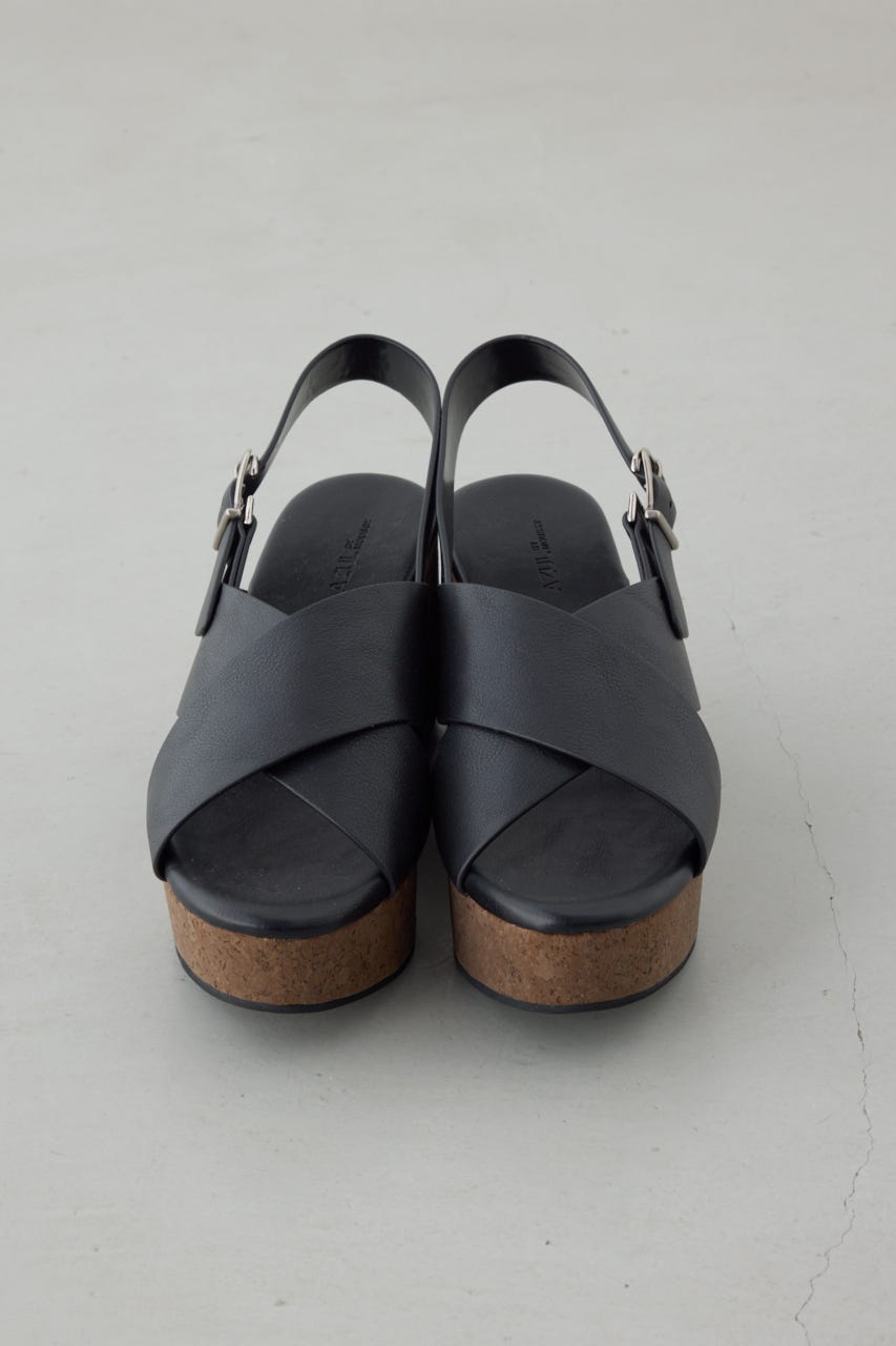 ウェッジソールサンダル BLK M