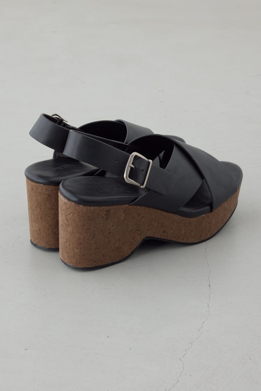 ウェッジソールサンダル BLK M