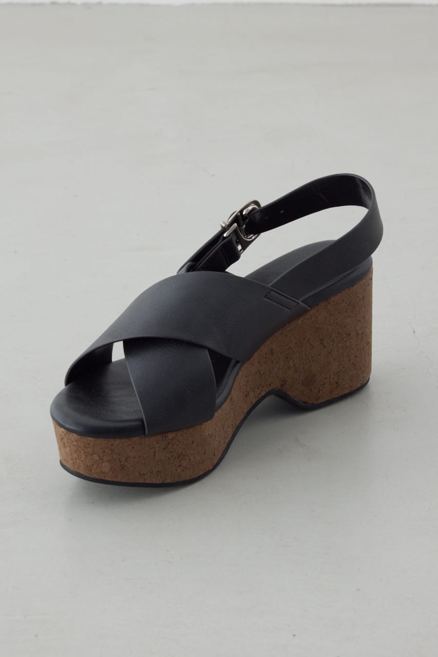 ウェッジソールサンダル BLK M