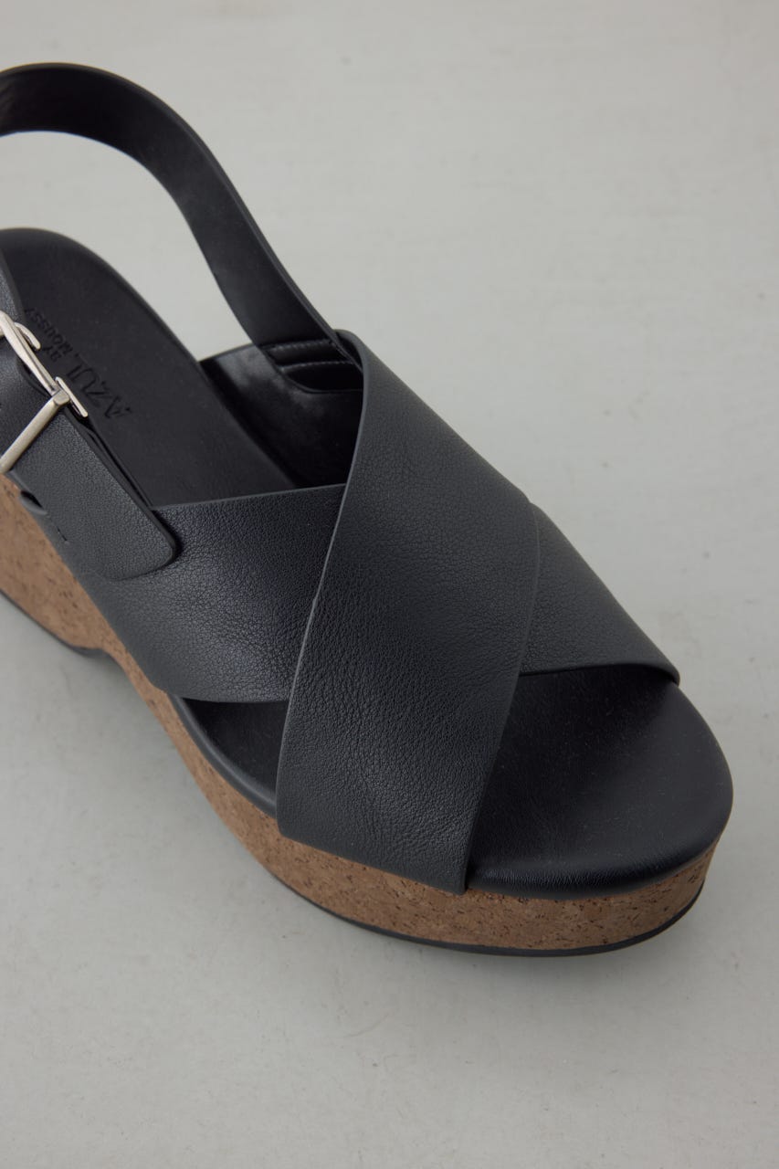 ウェッジソールサンダル BLK M