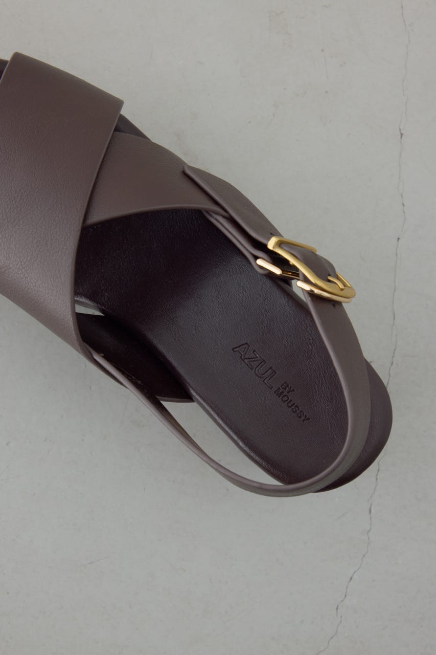 ウェッジソールサンダル BRN S