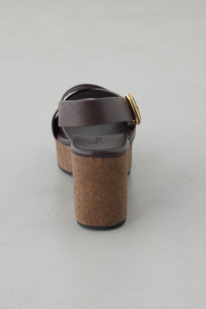 ウェッジソールサンダル BRN S