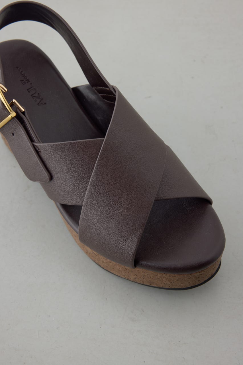 ウェッジソールサンダル BRN S