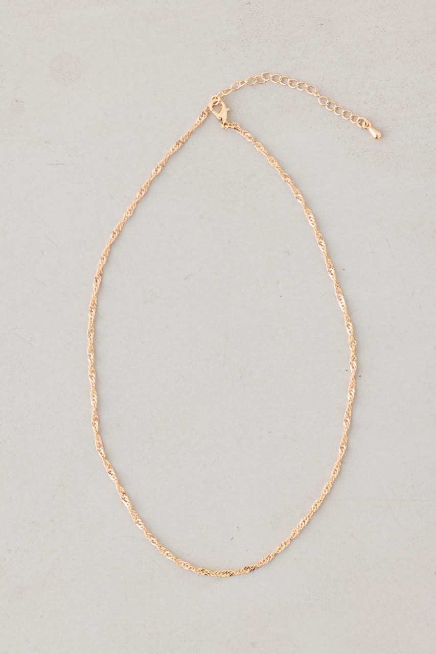ツイストチェーンネックレス GLD FREE