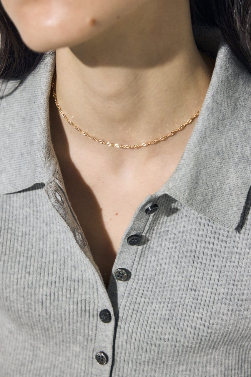 ツイストチェーンネックレス GLD FREE
