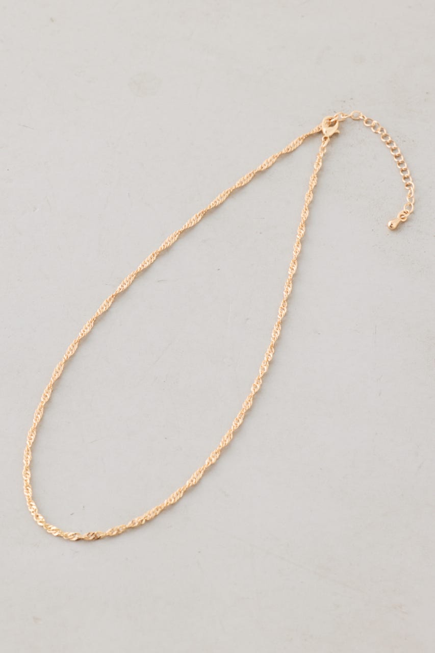 ツイストチェーンネックレス GLD FREE