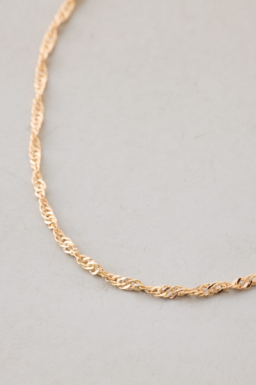 ツイストチェーンネックレス GLD FREE