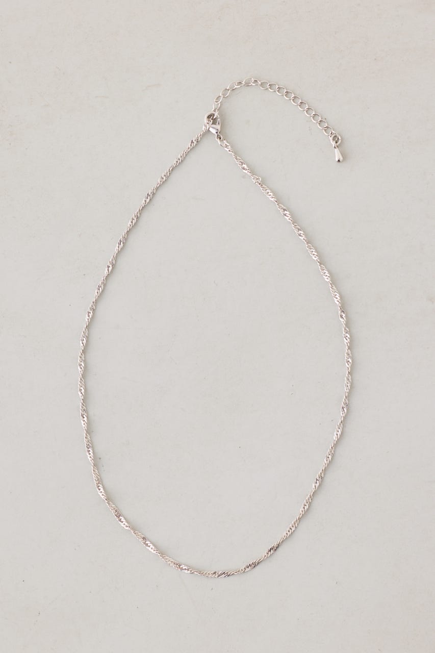 ツイストチェーンネックレス SLV FREE