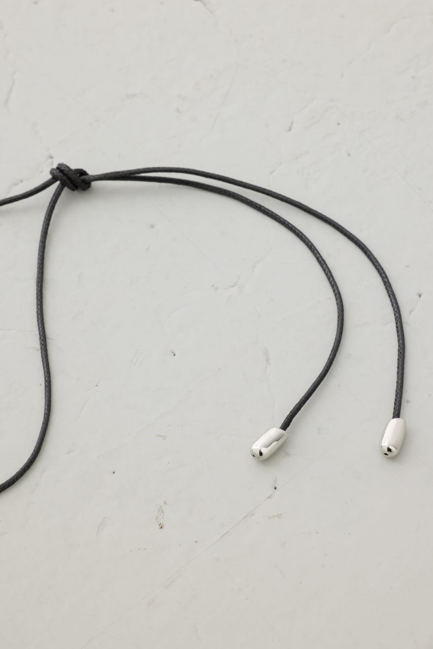 メタルプレートコードネックレス BLK FREE