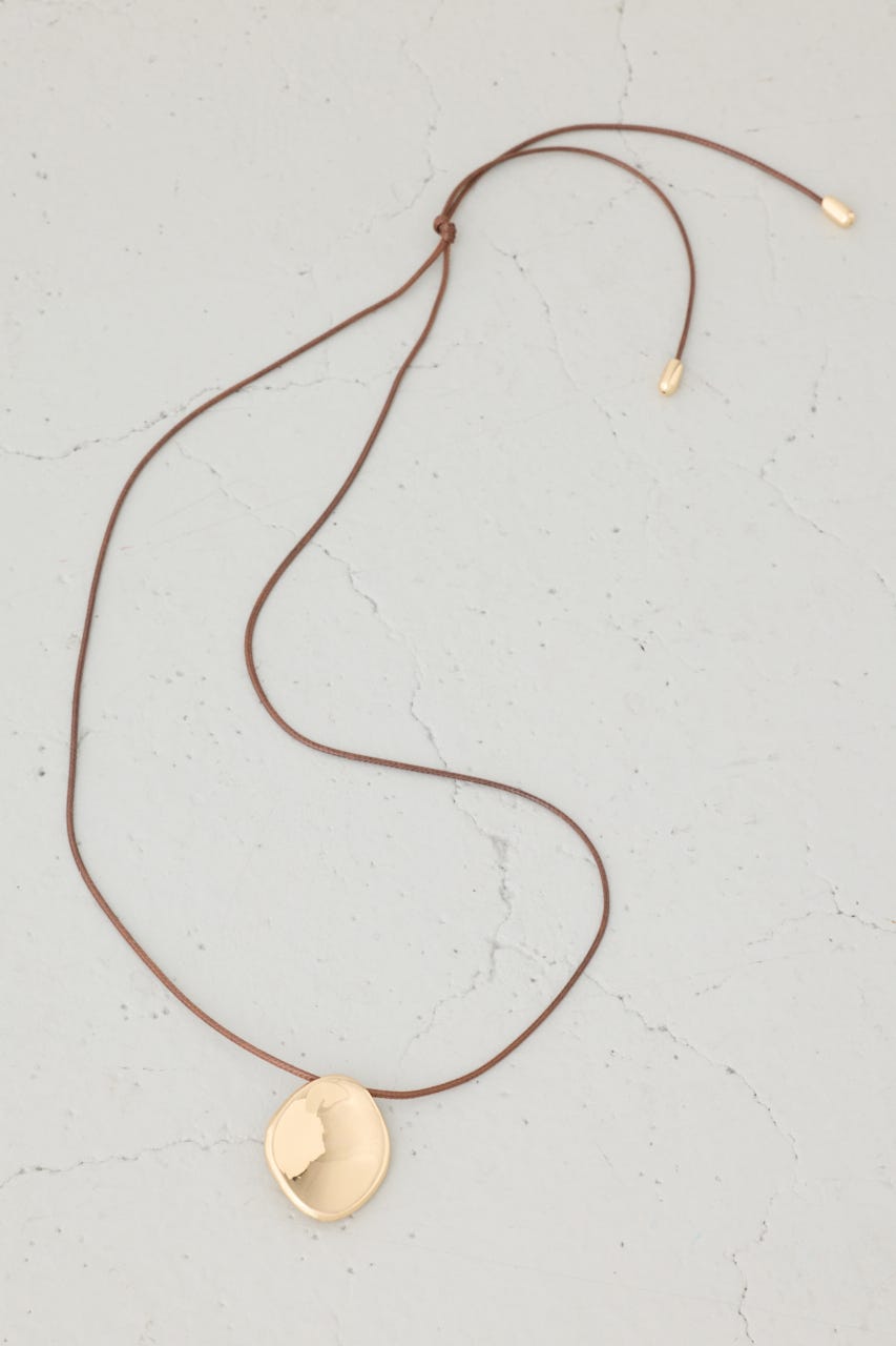 メタルプレートコードネックレス BRN FREE