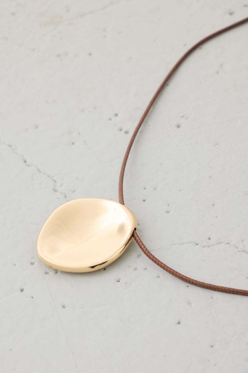 メタルプレートコードネックレス BRN FREE