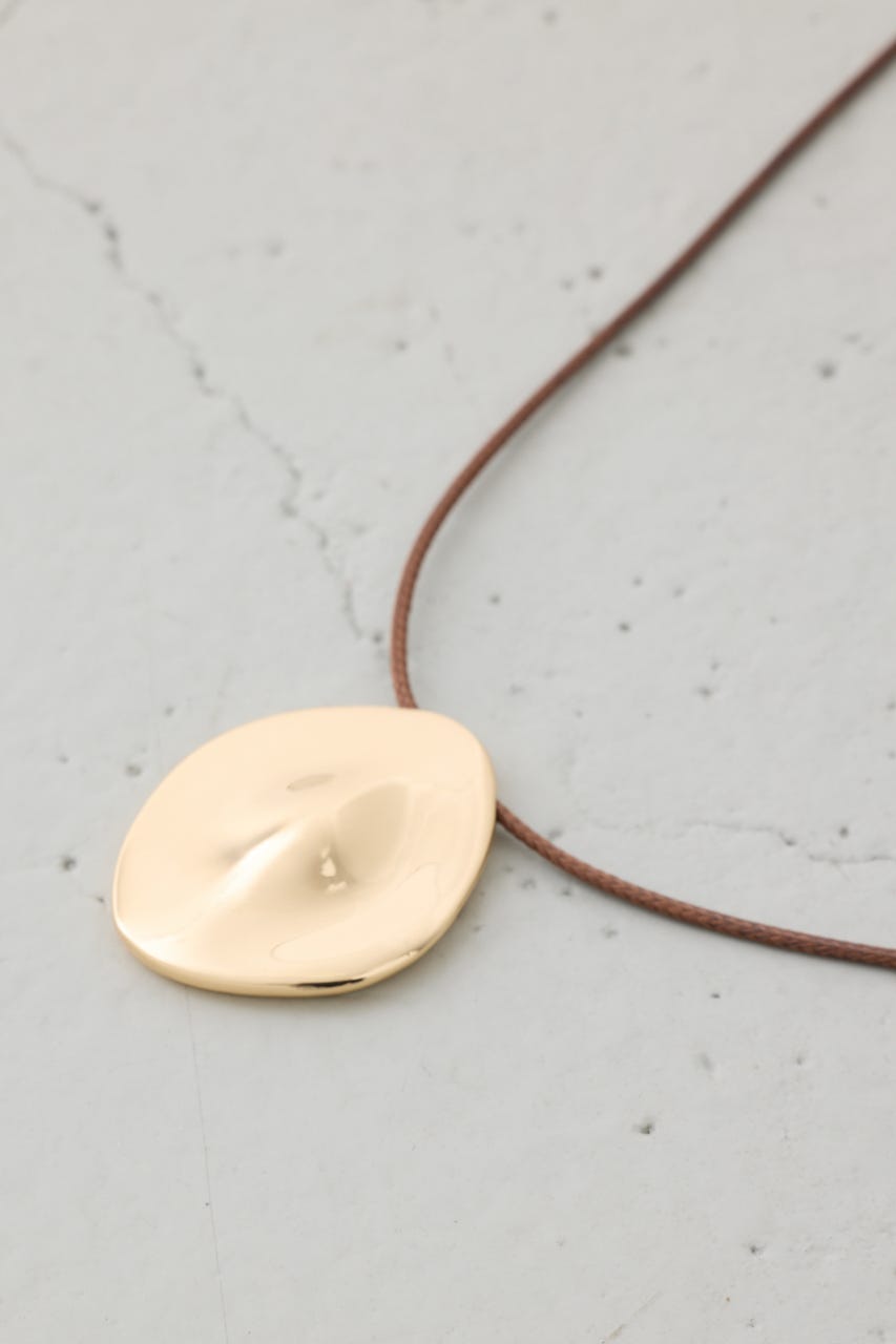 メタルプレートコードネックレス BRN FREE