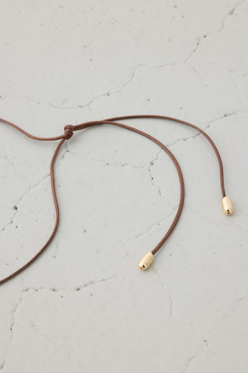 メタルプレートコードネックレス BRN FREE