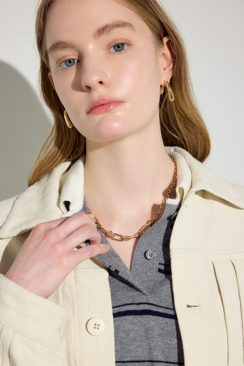 ミックスチェーンネックレス L/GLD FREE