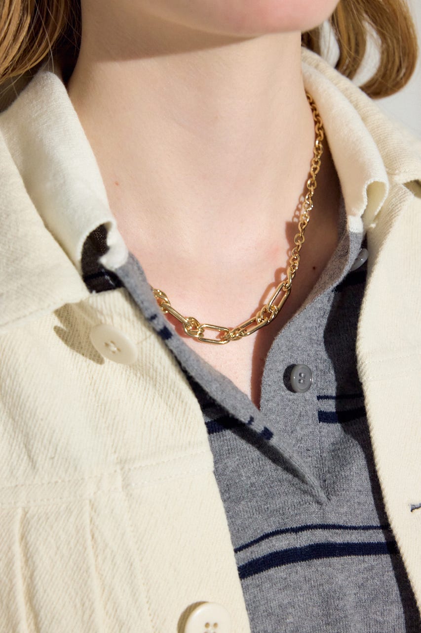 ミックスチェーンネックレス L/GLD FREE