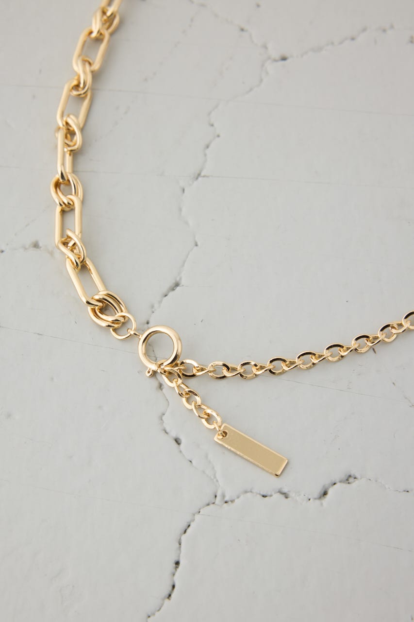 ミックスチェーンネックレス L/GLD FREE