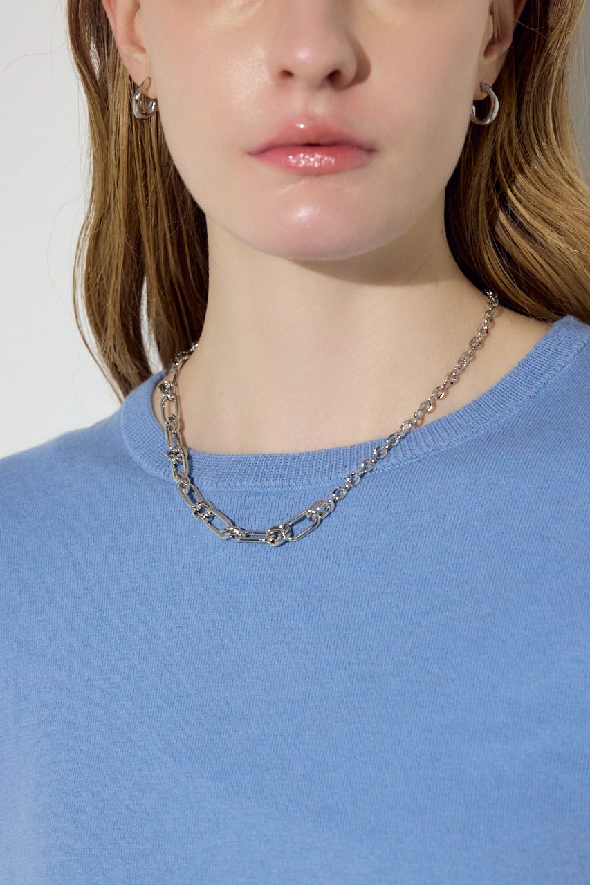 ミックスチェーンネックレス SLV FREE