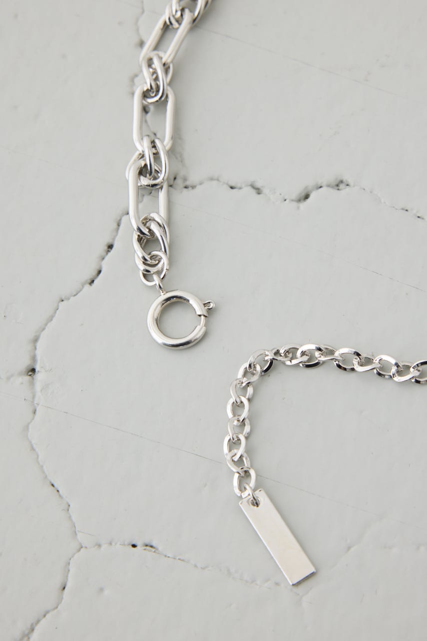 ミックスチェーンネックレス SLV FREE