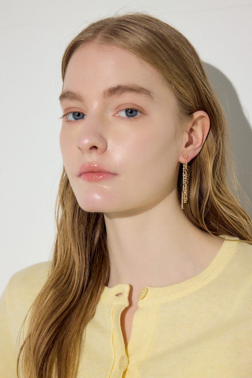 ミックスチェーンスウィングピアス L/GLD FREE