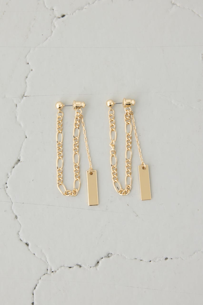 ミックスチェーンスウィングピアス L/GLD FREE